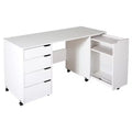 Table d'artisanat de couture Crea sur roues blanche - South Shore
