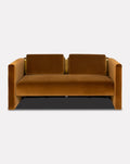 Historic-Inspired Brass Cutout Cotton Velvet 2 Seat Sofa