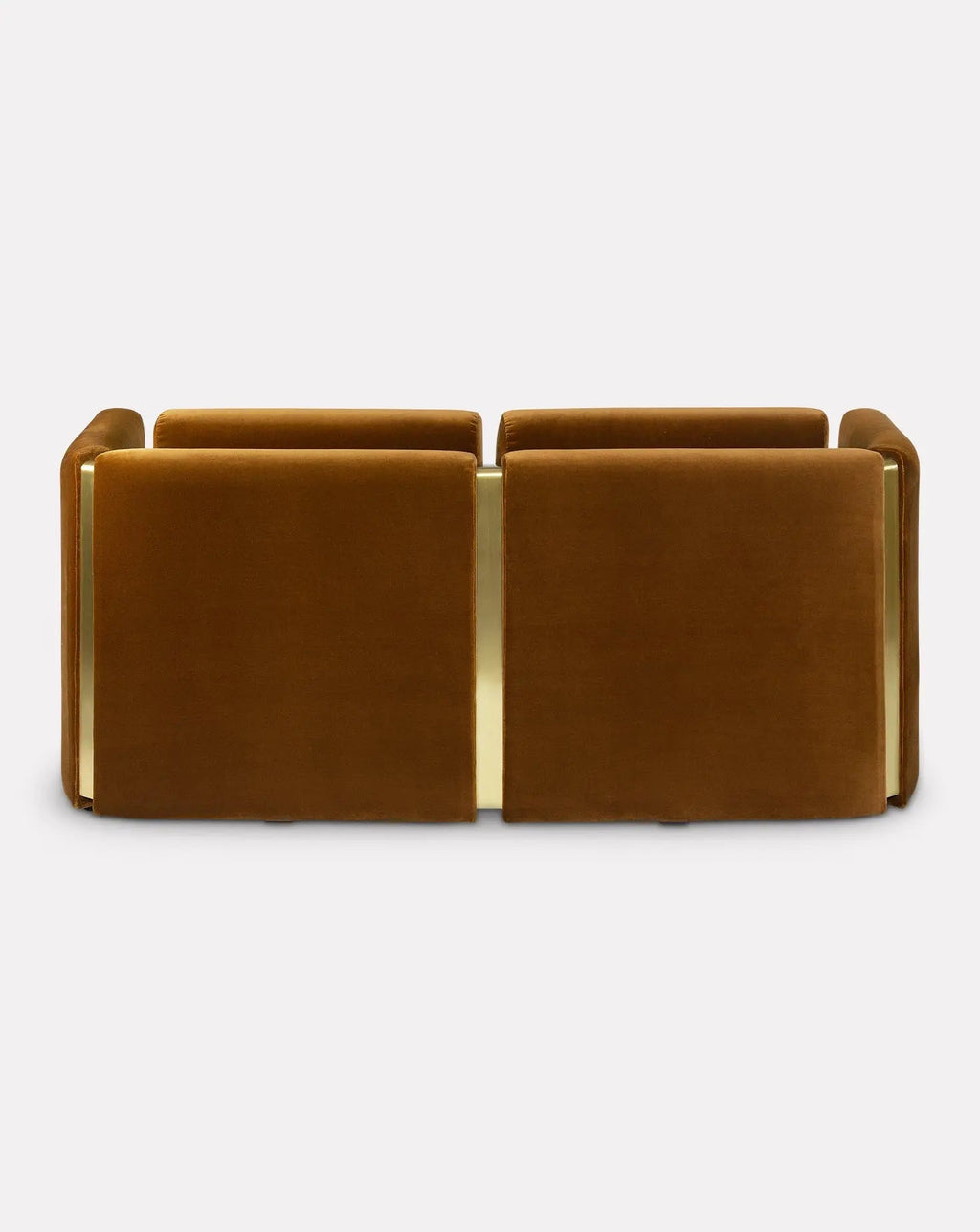Historic-Inspired Brass Cutout Cotton Velvet 2 Seat Sofa