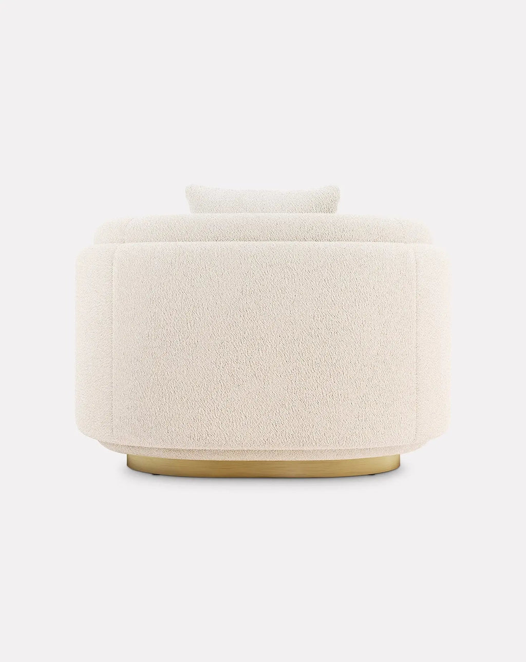 Wave-Inspired Brass Base Upholstered Lounge Armchair