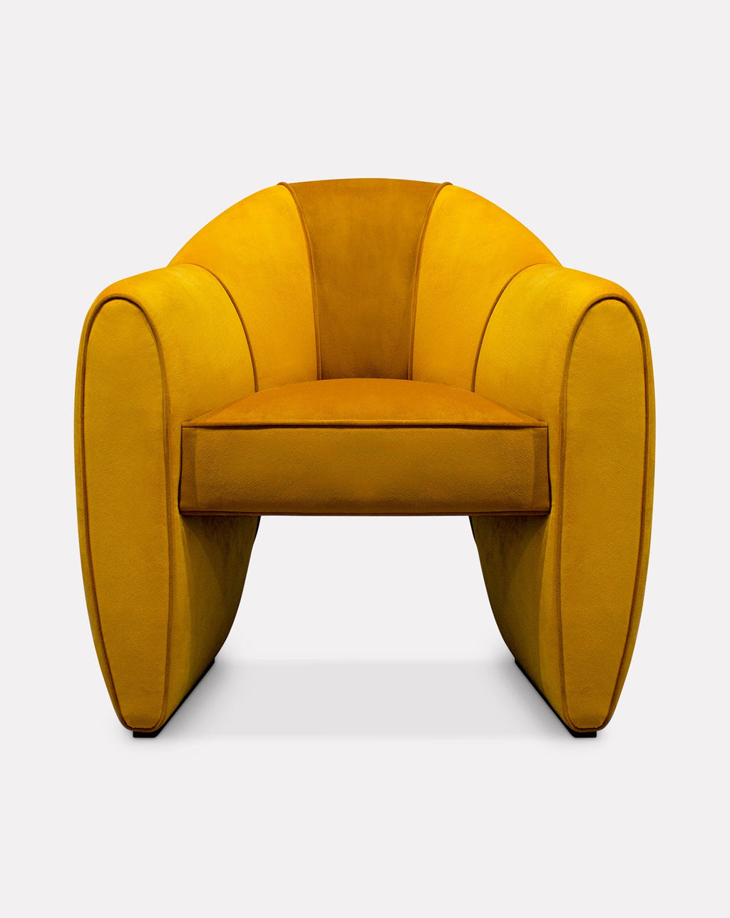 Striped Velvet Satin Sculptural Dining Chair