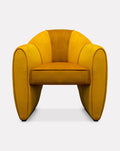Striped Velvet Satin Sculptural Dining Chair