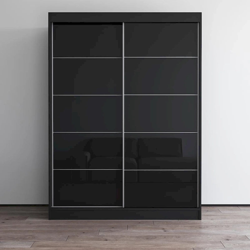 Armoire Aria 2 portes au fini lustré moderne