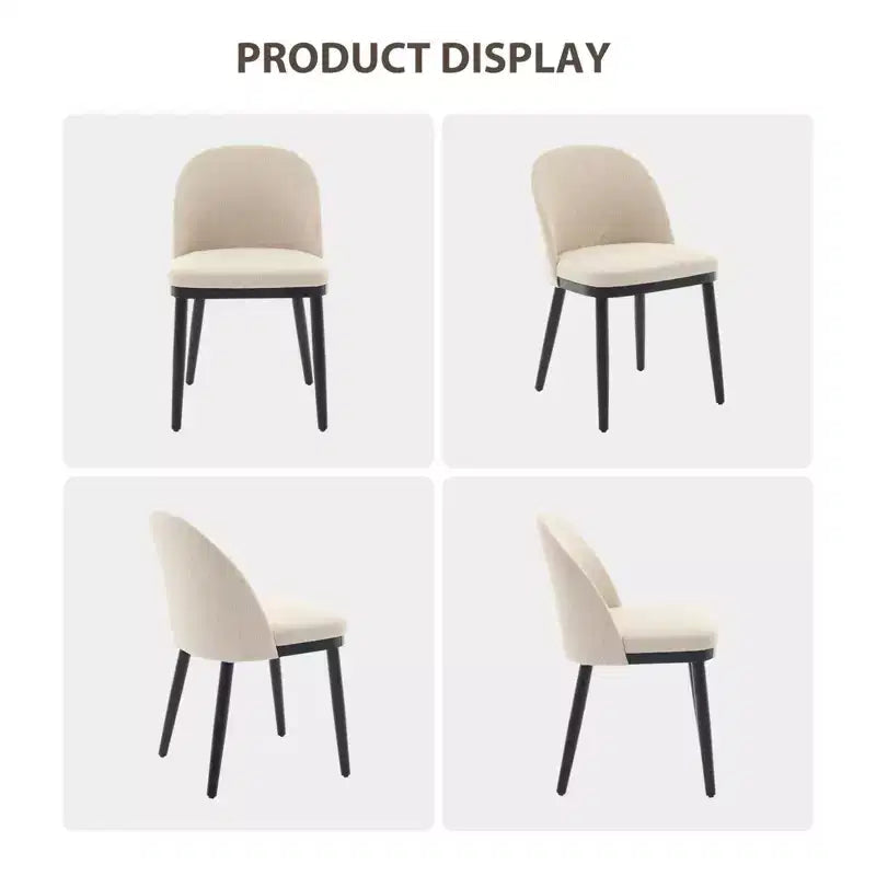 Lot de 4/6 chaises de salle à manger, chaises de cuisine/salle à manger rembourrées, chaises de salle à manger de ferme en tissu de lin avec pieds réglables pour salle à manger, salon