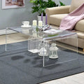 Table basse moderne en acrylique transparent