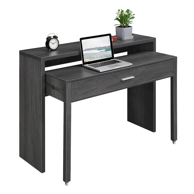 Meuble Console/Bureau Coulissant avec Tiroir et Rehausseur Newport JB de Convenience Concepts