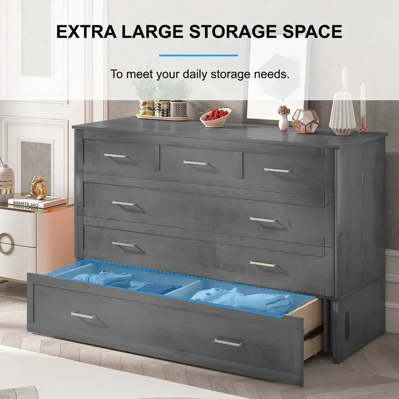 Lit escamotable Mixoy Murphy avec matelas et tiroir