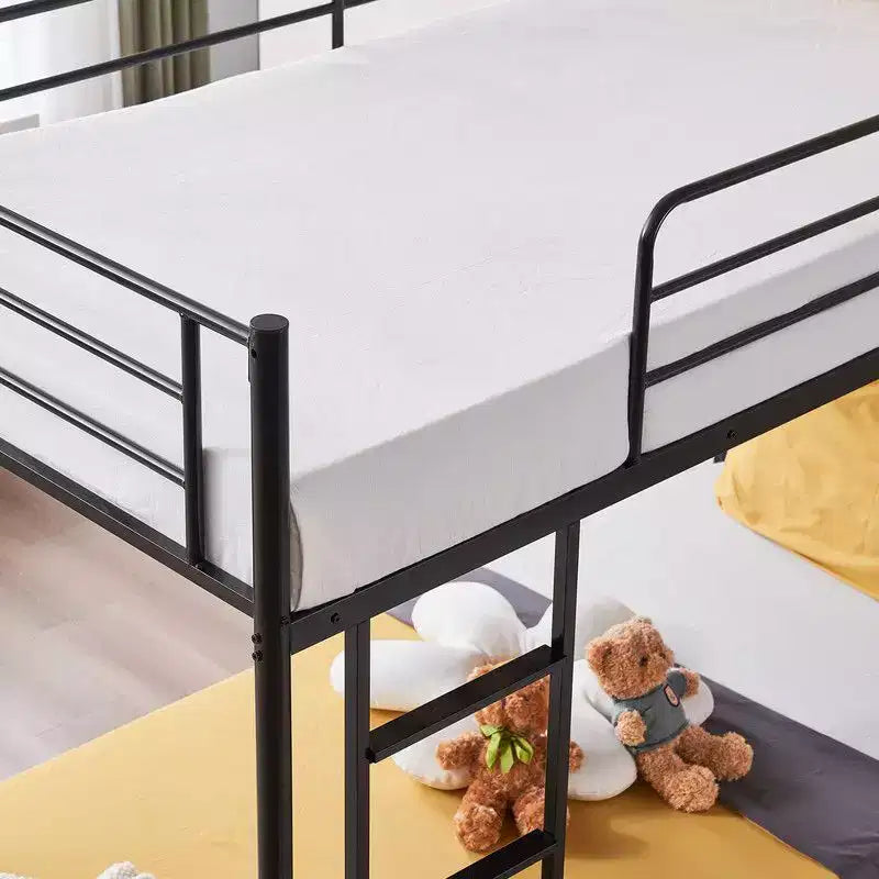 Lit Superposé Karl Home en Acier, Deux Places, avec Échelle, pour Chambre à Coucher, Dortoir, Enfants et Adultes