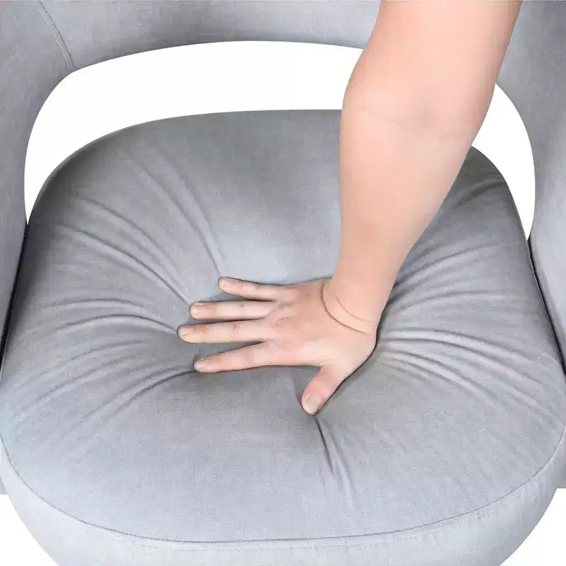Fauteuil pivotant d'appoint de luxe moderne en velours GDFStudio Hudson