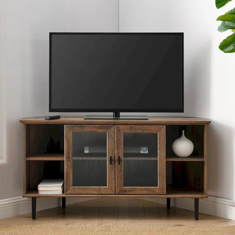 Meuble TV d'angle Middlebrook avec porte vitrée de 48 pouces