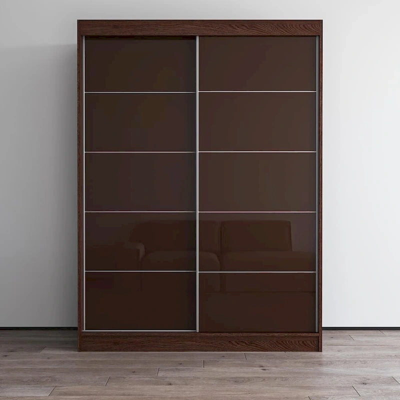 Armoire Aria 2 portes au fini lustré moderne