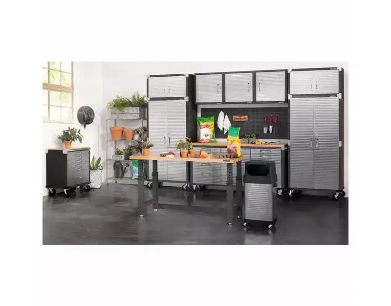 Établi robuste avec plateau en bois et hauteur réglable de 60 po