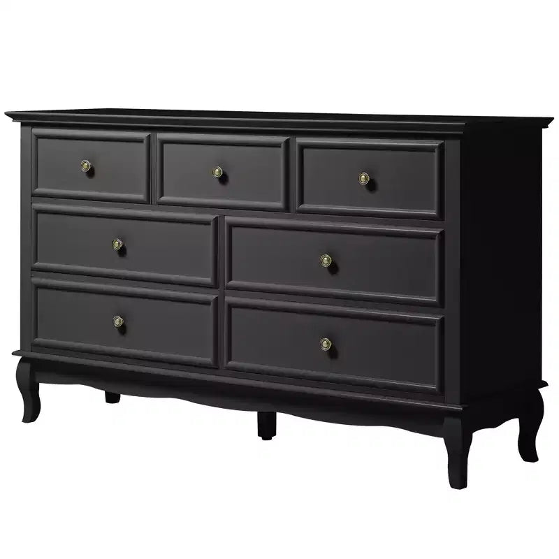 Commode à 7 tiroirs avec pieds en bois massif