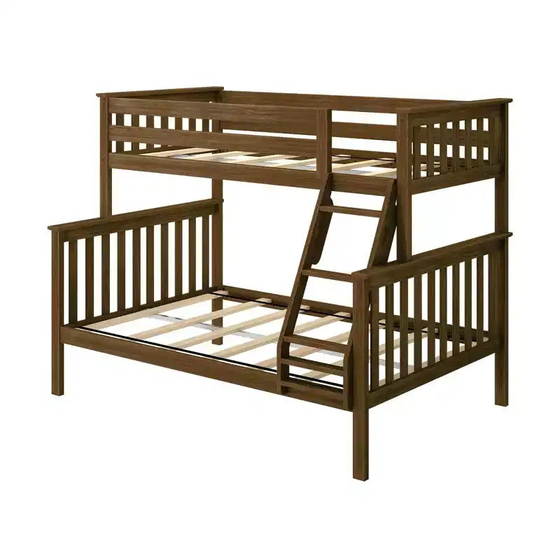 Max & Lily Lit superposé double sur toute la taille, Lits superposés en bois massif avec échelle pour enfants