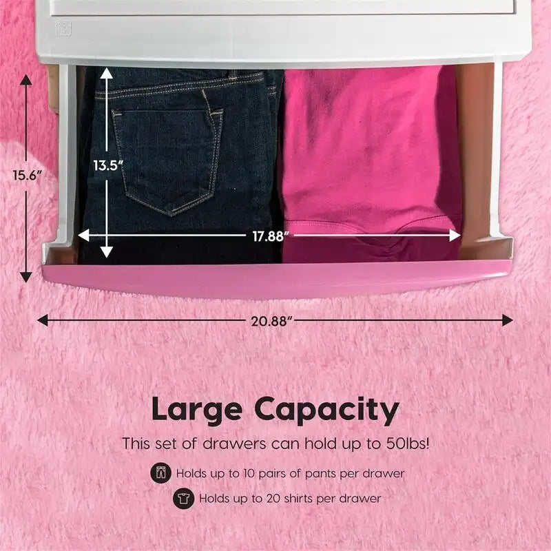 Commode de rangement large à 4 tiroirs