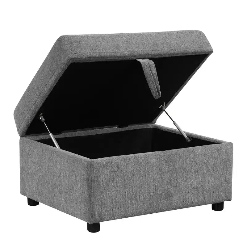 Pouf de rangement mobile 26,6 po
