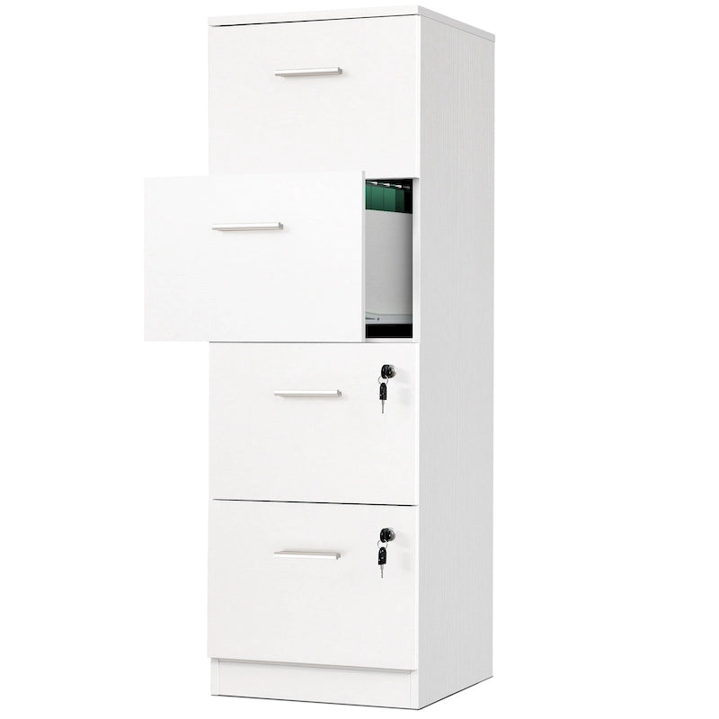 Moasis 51H Classeur Vertical à 4 Tiroirs Verrouillable pour Bureau à Domicile