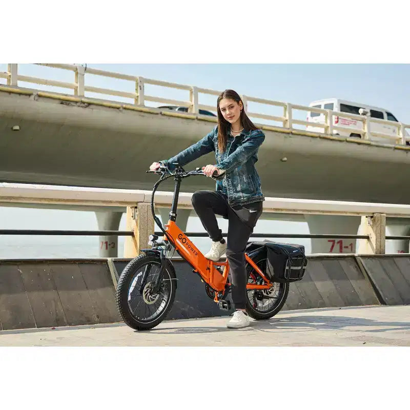 Vélo Électrique Pliant GoPowerBike GoPlus | Pneus Larges 20" | Moteur 500W, Vitesse Maximale 32 km/h | Autonomie 72+ km, 5 Niveaux d'Assistance au Pédalage | Boîte Ouverte