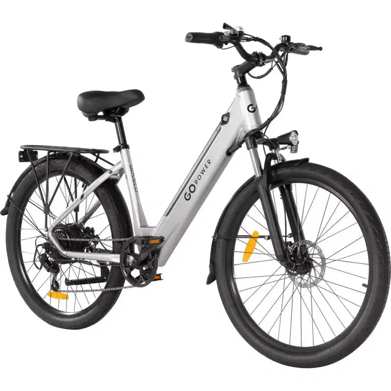 Vélo électrique GoPowerBike GoVelo pour adultes, moteur 500 W, batterie amovible, pneus 26 pouces, vitesse maximale 32 km/h, autonomie de plus de 80 km