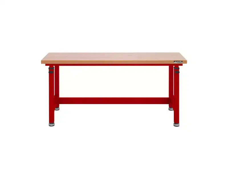 Établi robuste avec plateau en bois et hauteur réglable de 60 po