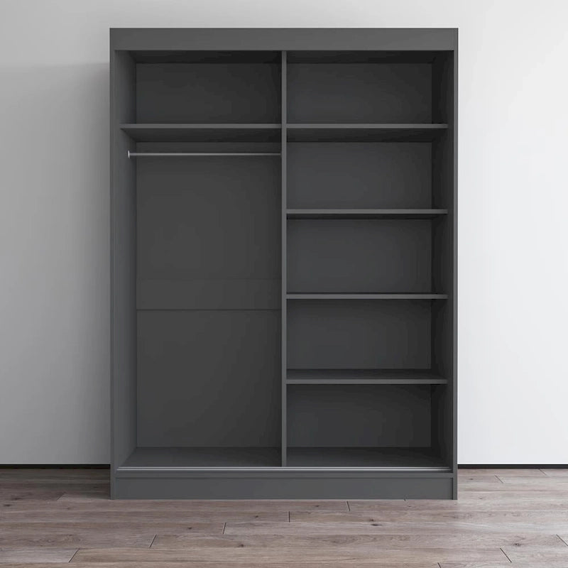 Armoire Aria 2 portes au fini lustré moderne