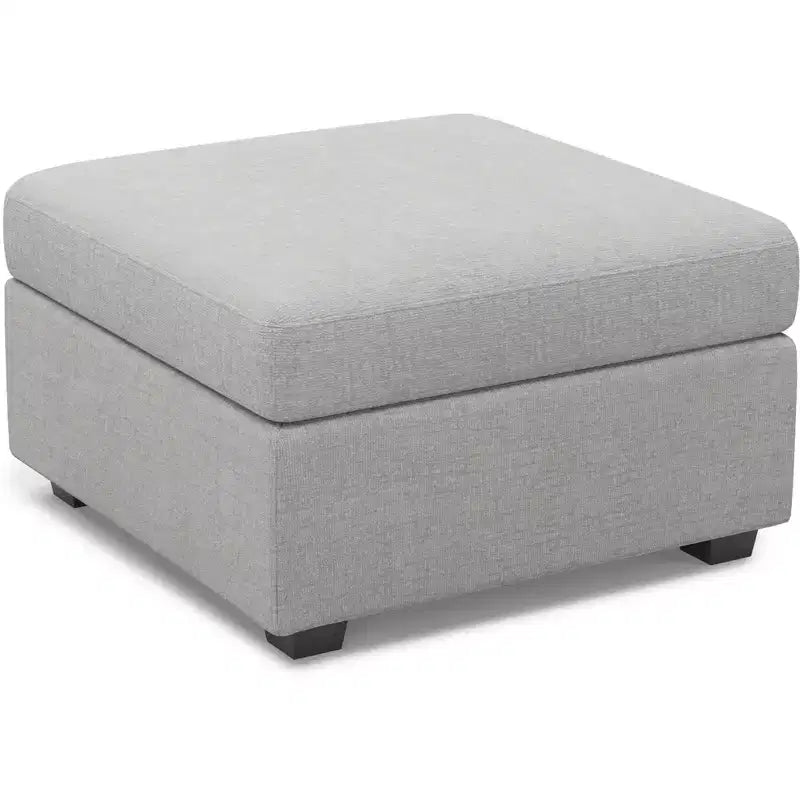 Module Pouf Ottoman Belffin en Chenille - Repose-Pieds de Rangement Modulaire avec Tissu Doux pour la Peau et Conception à Installation Rapide