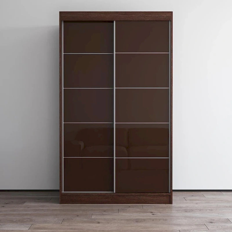 Armoire Aria 2 portes au fini lustré moderne