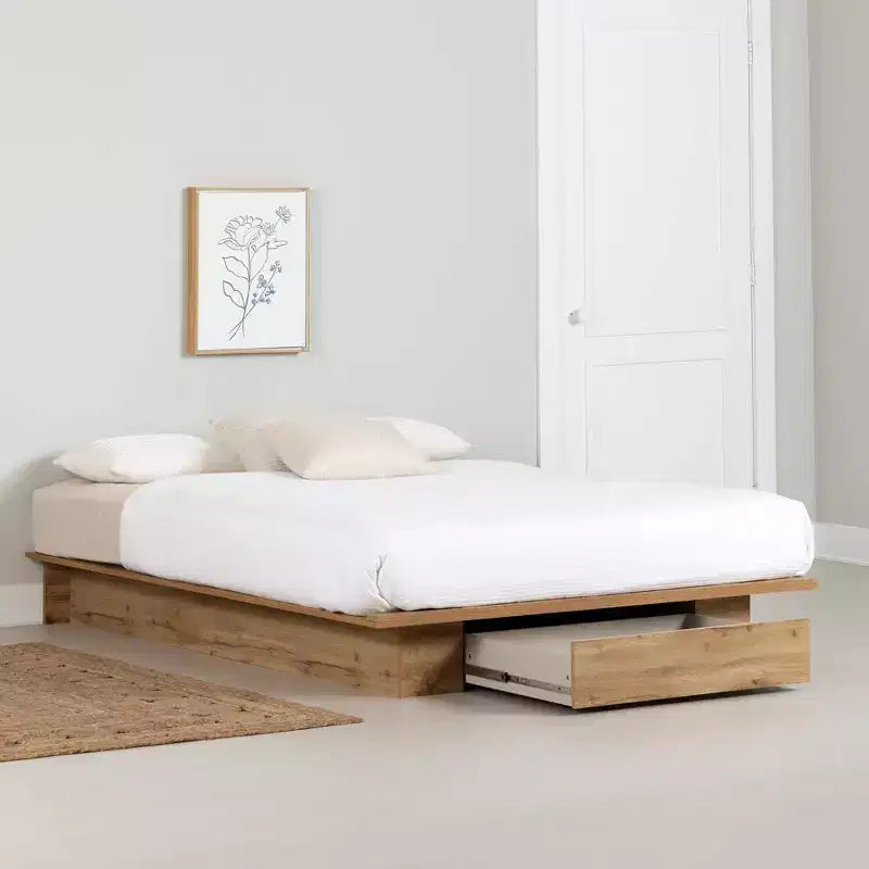 Lit plateforme double/grand Nordik Chêne de South Shore