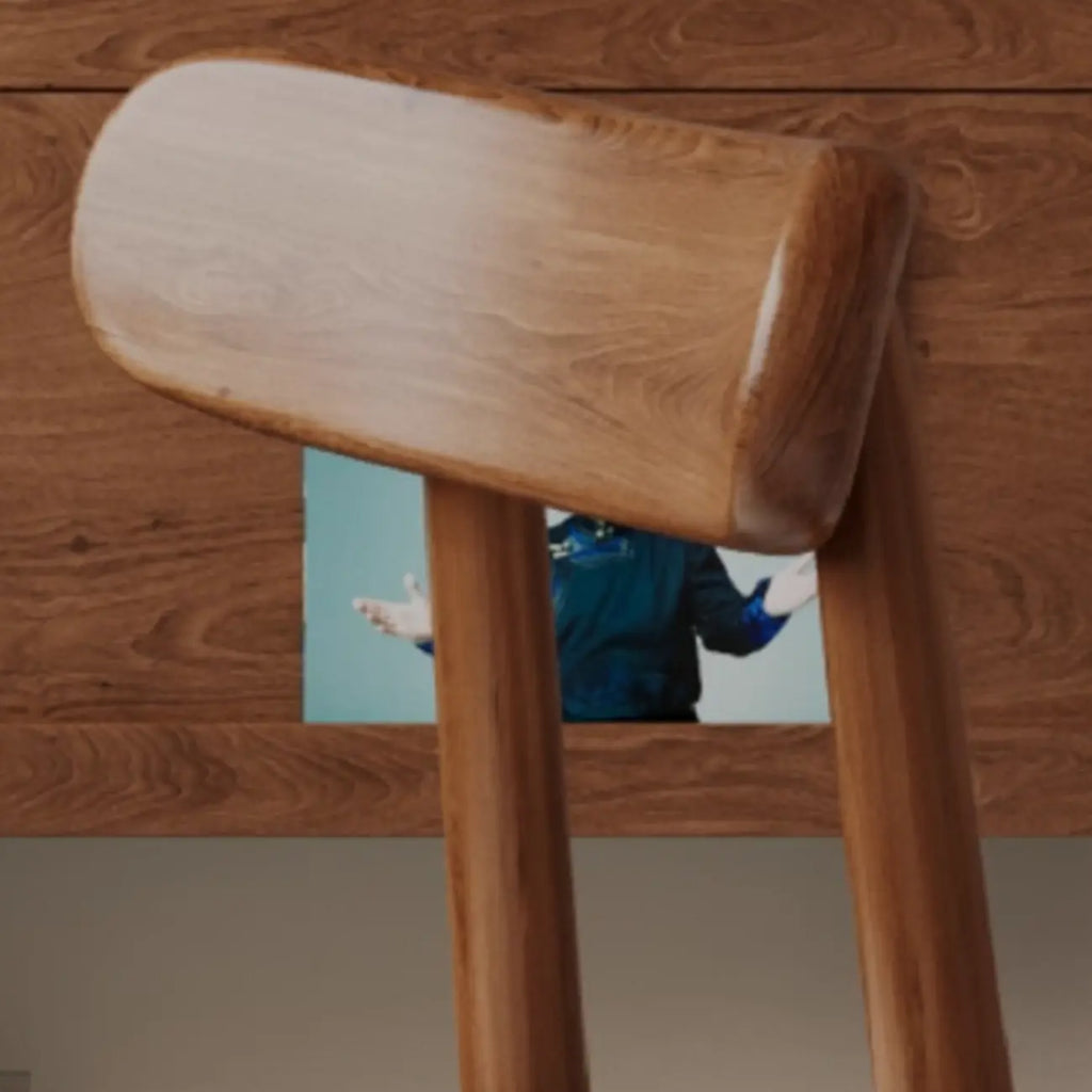 Chaise de salle à manger moderne sans accoudoirs en cuir à dossier bas
