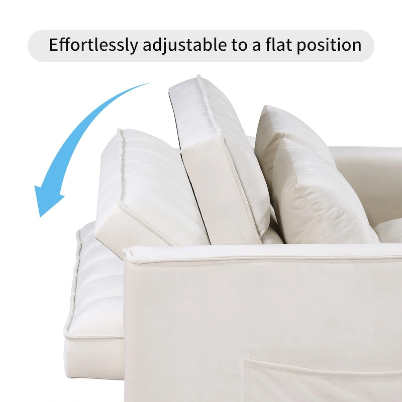 Canapé-lit convertible tufté à tiroir classique de 55 de largeur - 55L x 68P x 20H