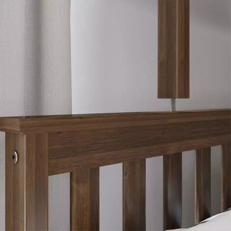 Max & Lily Lit superposé double sur toute la taille, Lits superposés en bois massif avec échelle pour enfants